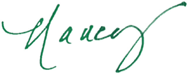 Green, elegant, and cursive handwritten signature on a light background, with large loops and sweeping strokes. The text appears to spell out a name, but the signature is stylized and not clearly legible.
