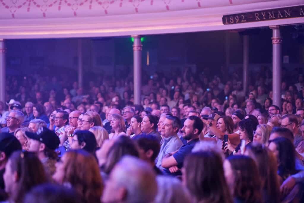 Crowd listening at the Ryman Auditorium