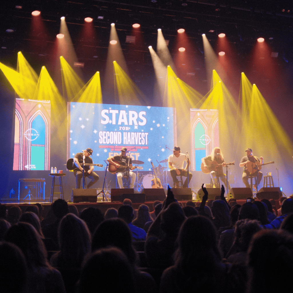 Songwriters on stage at Stars for Second Harvest